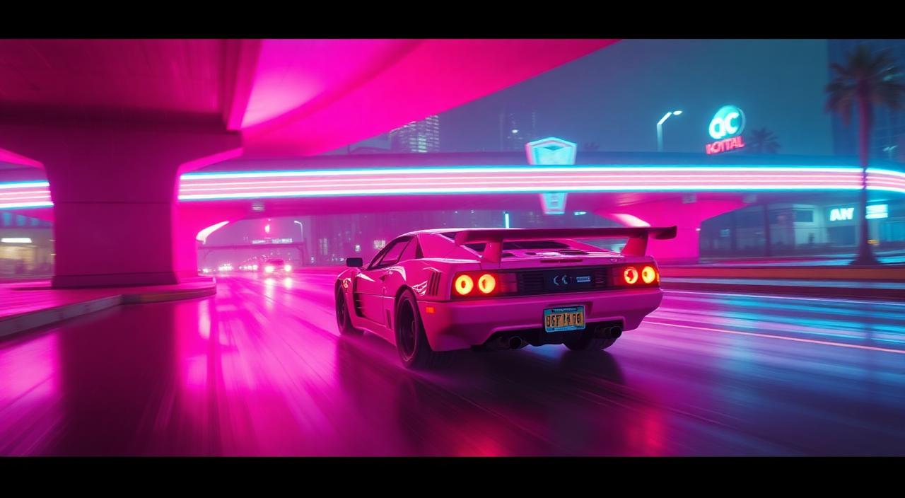 Still from the official GTA VI trailer showing the Vice City skyline